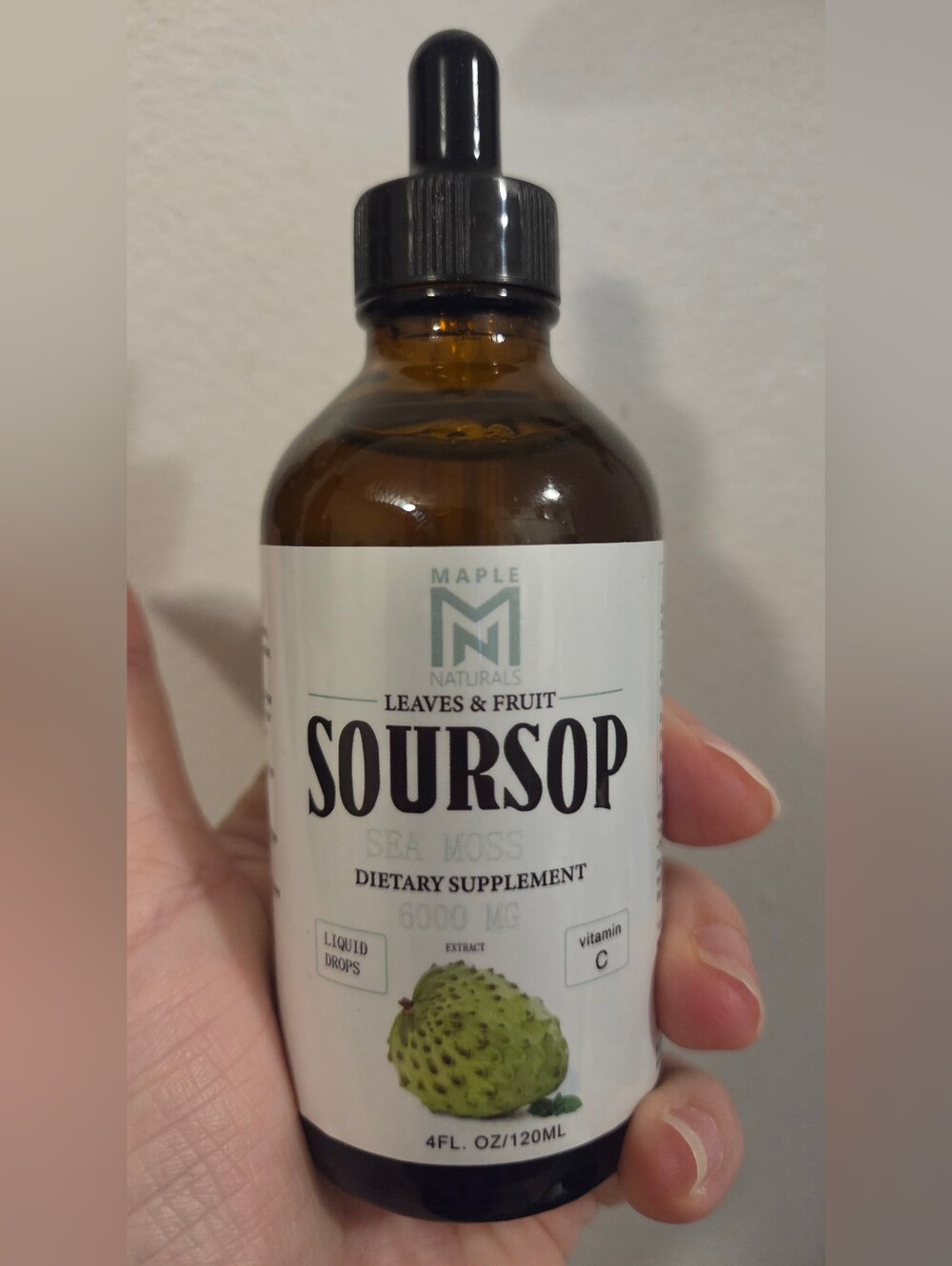 🌿 Organic Soursop Graviola Extract Drops – 120 mL / 4 oz – NEW